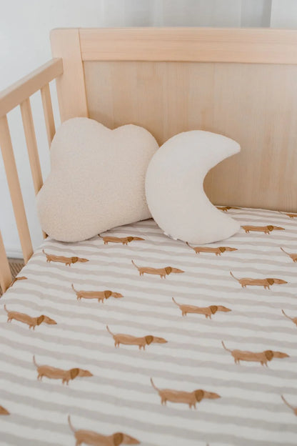 Bambella Waterproof Fitted Cot Sheet | Daschund Days