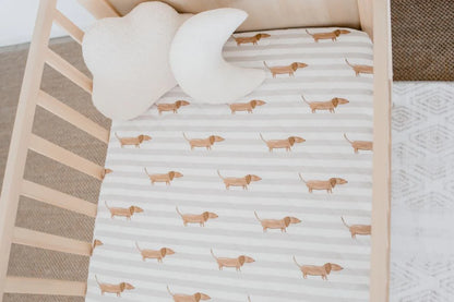 Bambella Waterproof Fitted Cot Sheet | Daschund Days