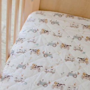 Bambella Waterproof Fitted Cot Sheet - Oakwood Farm