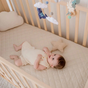 Bambella Waterproof Fitted Cot Sheet - Oat