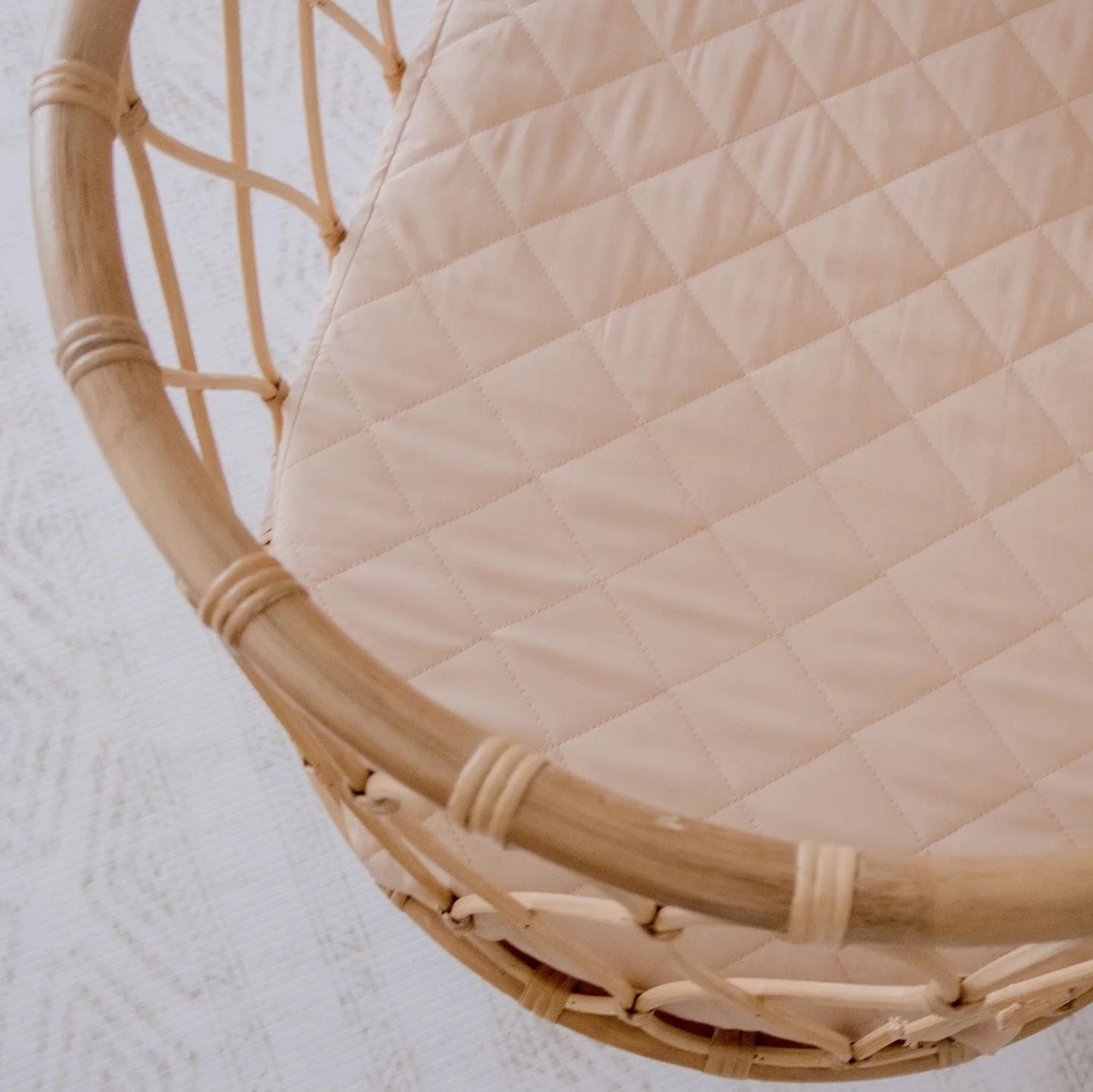 Bambella Waterproof Fitted Bassinet & Change Pad Cover - Nude