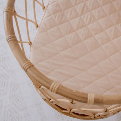 Bambella Waterproof Fitted Bassinet & Change Pad Cover - Nude