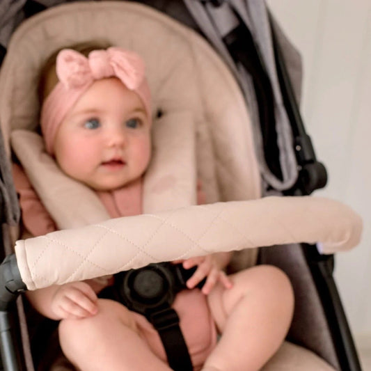 Bambella Designs Pram Bar Cover - Lullaby Pink