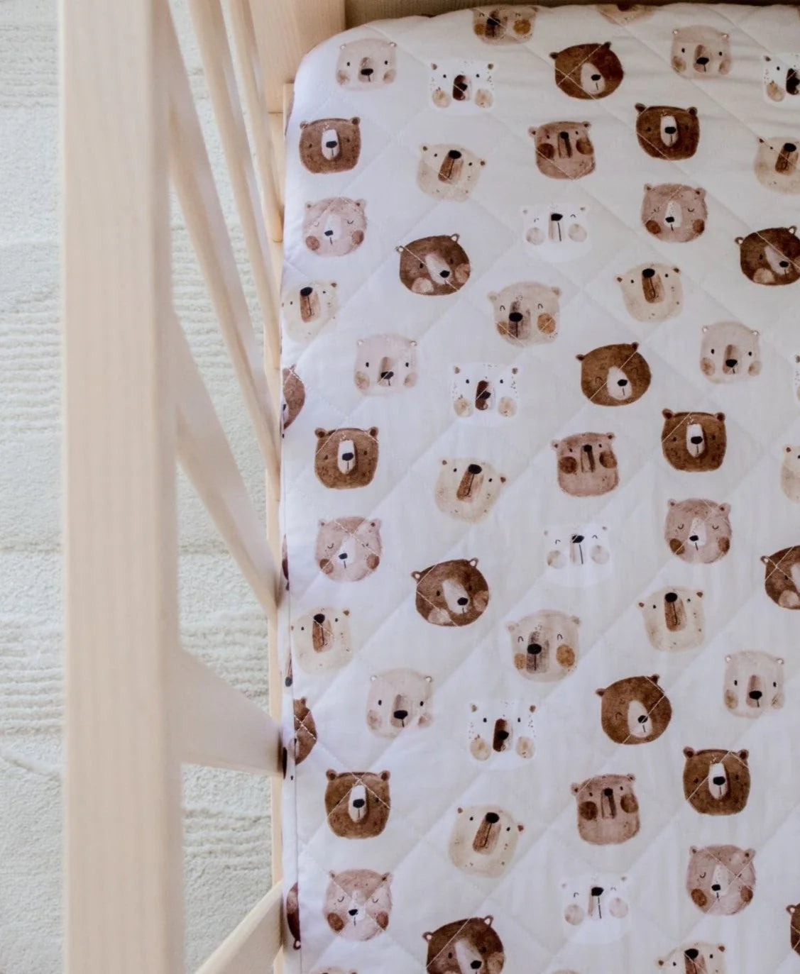 Bambella Waterproof Fitted Cot Sheet - Bear In There