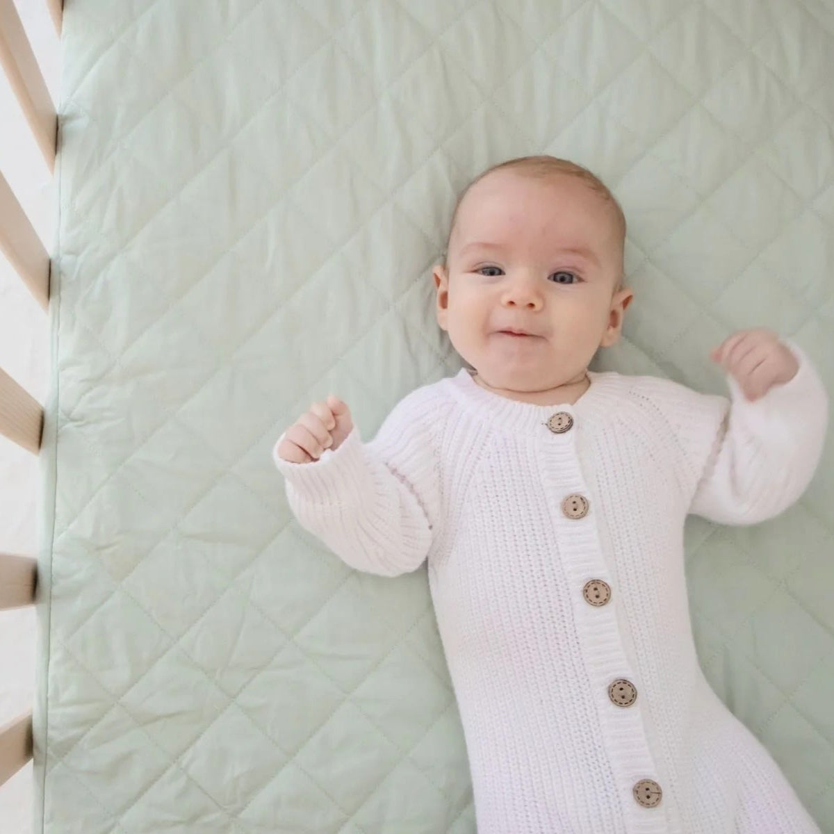 Bambella Waterproof Fitted Cot Sheet - Fern