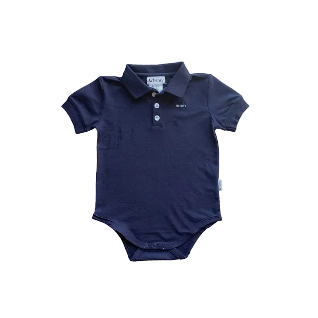 LOVE HENRY | POLO ROMPER | NAVY