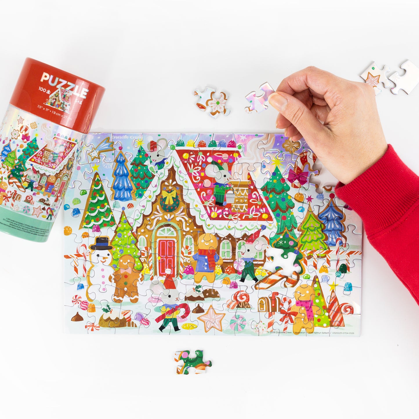 CROCODILE CREEK | HOLOGRAPHIC PUZZLE 100 PCE | GINGERBREAD HOUSE