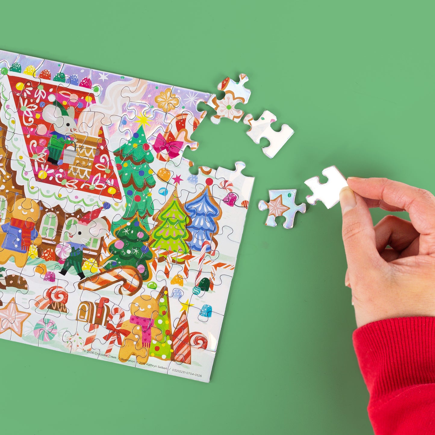 CROCODILE CREEK | HOLOGRAPHIC PUZZLE 100 PCE | GINGERBREAD HOUSE
