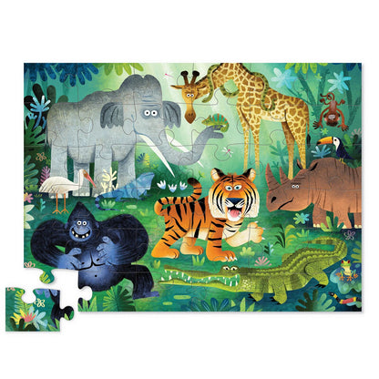 Crocodile Creek Classic Floor Puzzle 36 Piece - Wild Kingdom