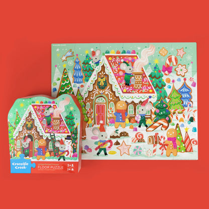 CROCODILE CREEK | CLASSIC FLOOR PUZZLE 24 PCE | GINGERBREAD HOUSE
