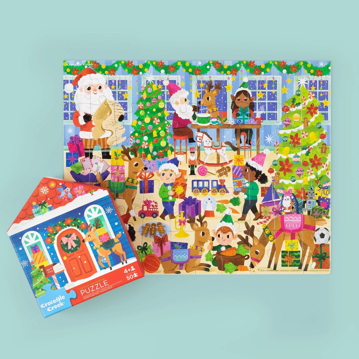 CROCODILE CREEK | FLAT HOUSE PUZZLE 50 PIECE | SANTAS WORKSHOP