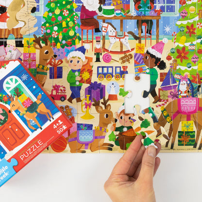 CROCODILE CREEK | FLAT HOUSE PUZZLE 50 PIECE | SANTAS WORKSHOP