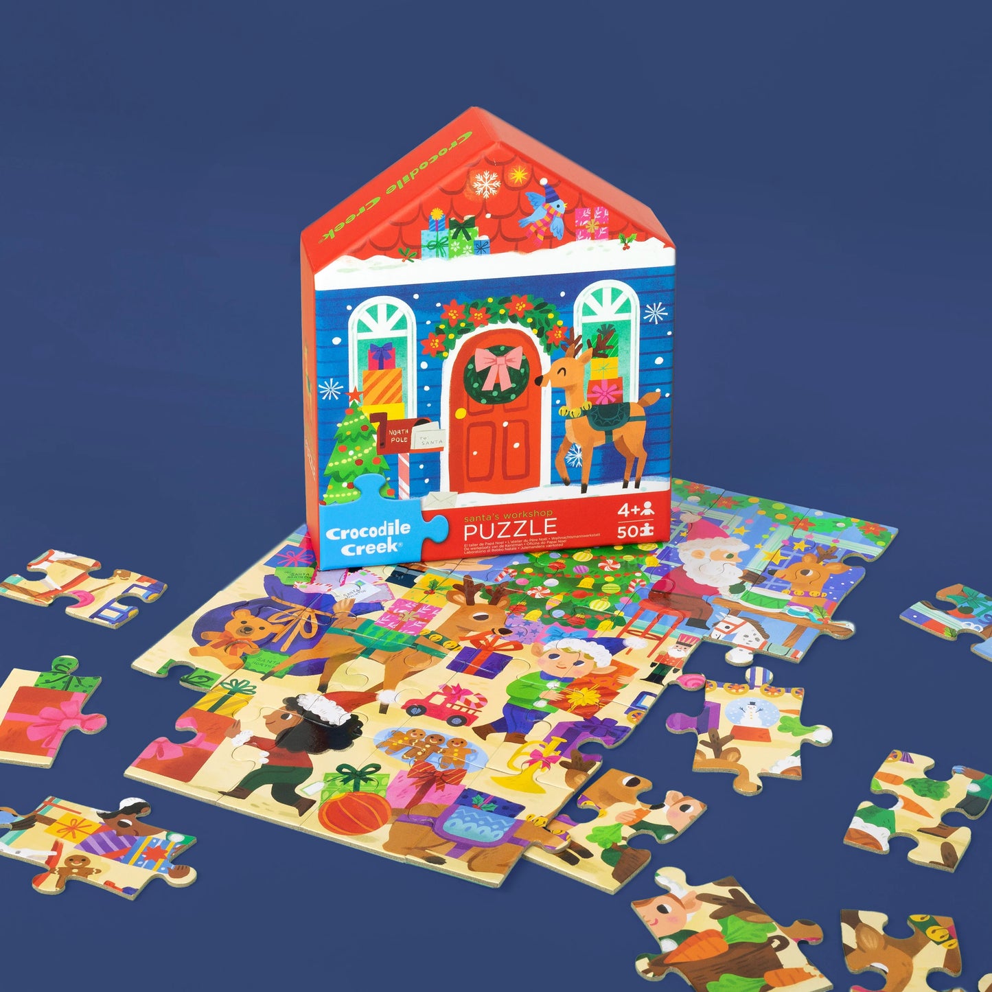 CROCODILE CREEK | FLAT HOUSE PUZZLE 50 PIECE | SANTAS WORKSHOP
