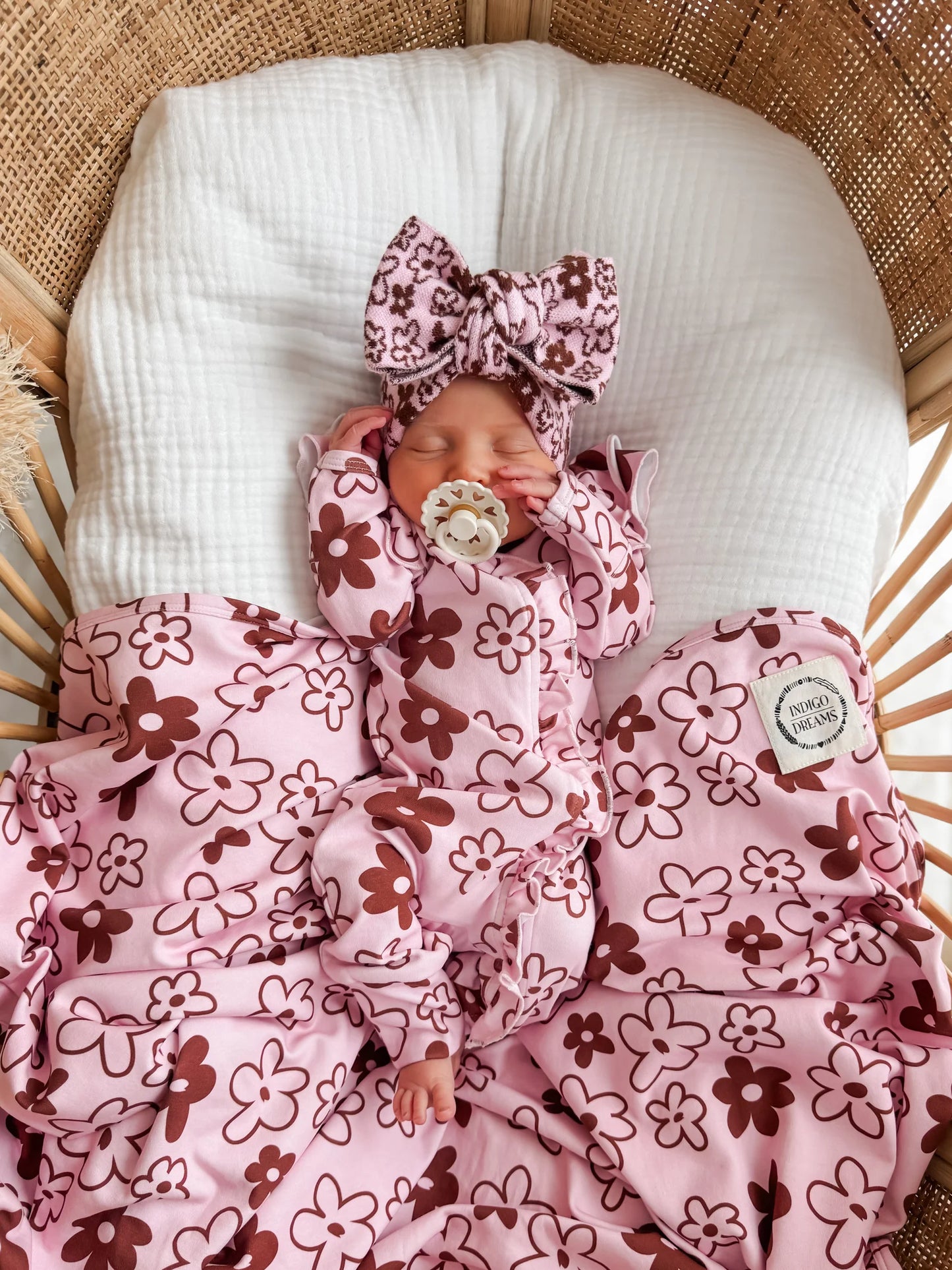 INDIGO DREAMS | ROMY RUFFLE ONSIE | COCOA AND BLOSSOM
