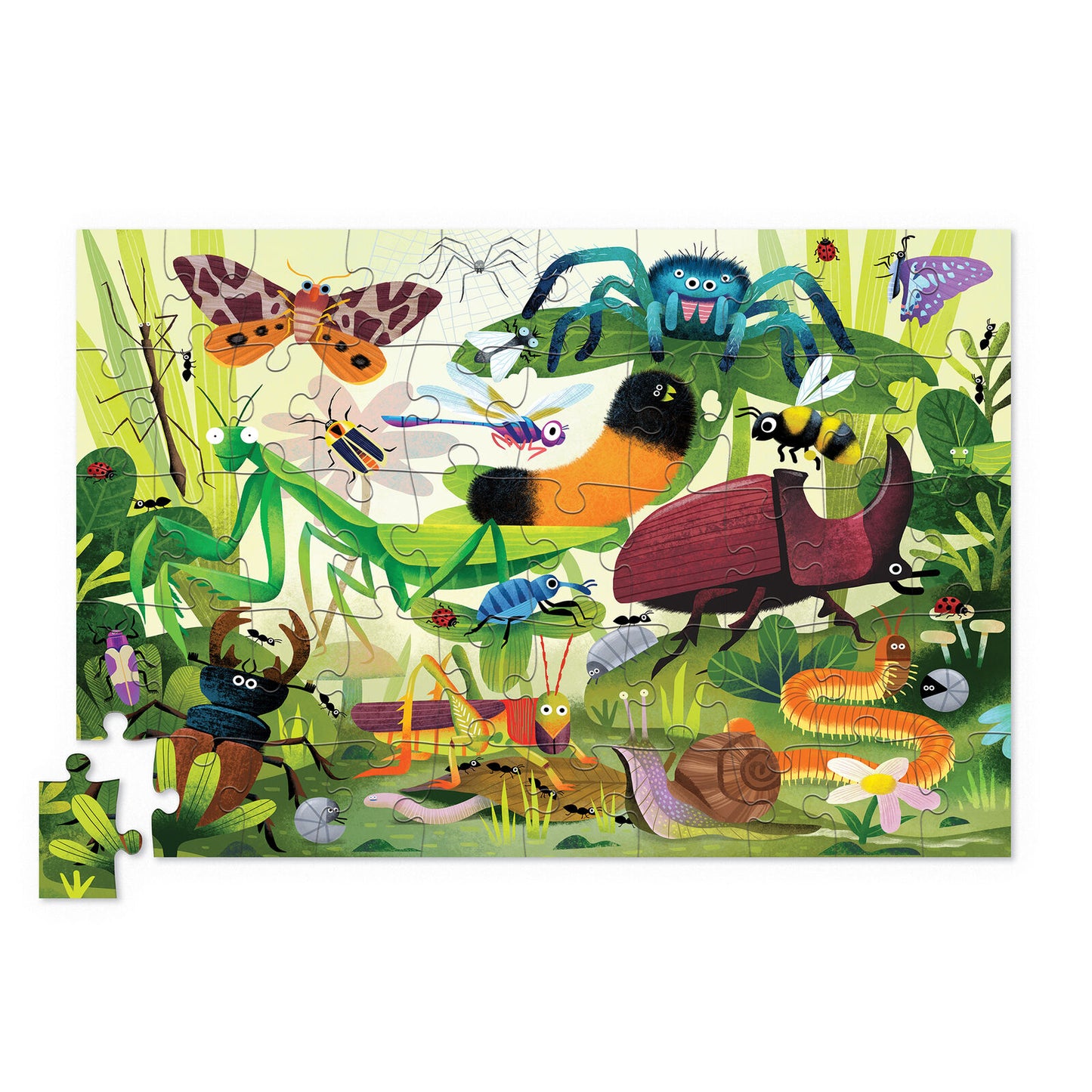 Crocodile Creek Holographic Puzzle 50 Piece - Backyard Bugs