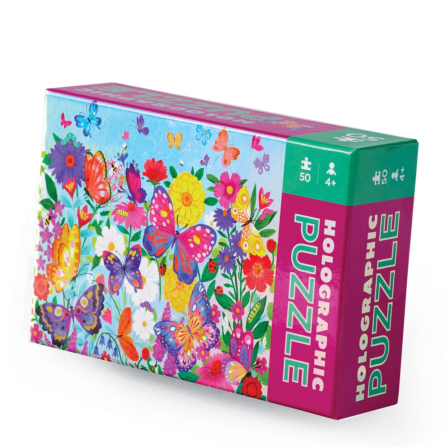 Crocodile Creek Holographic Puzzle 50 Piece - Butterflies