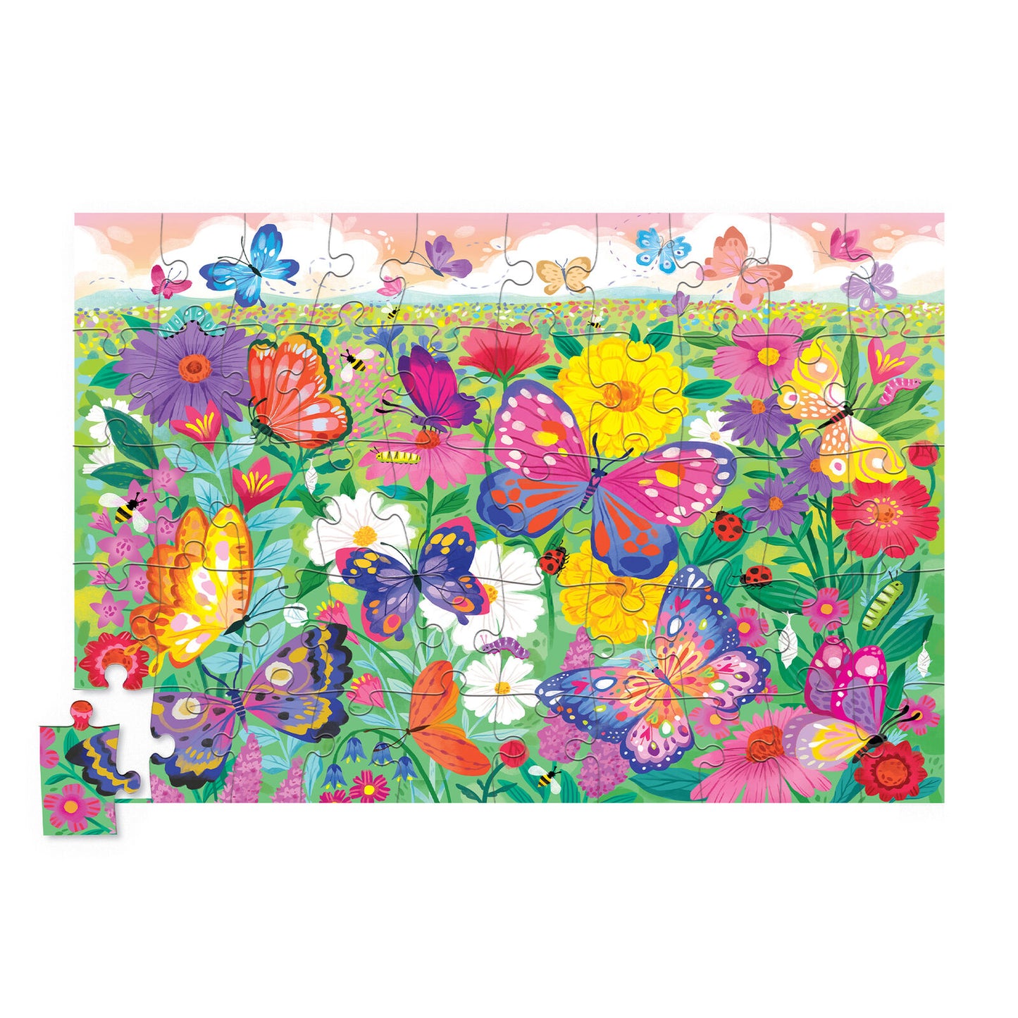 Crocodile Creek Holographic Puzzle 50 Piece - Butterflies