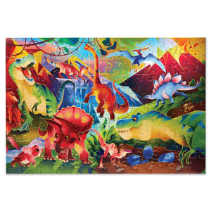 Crocodile Creek Holographic Puzzle 100 Piece - Dinosaur World