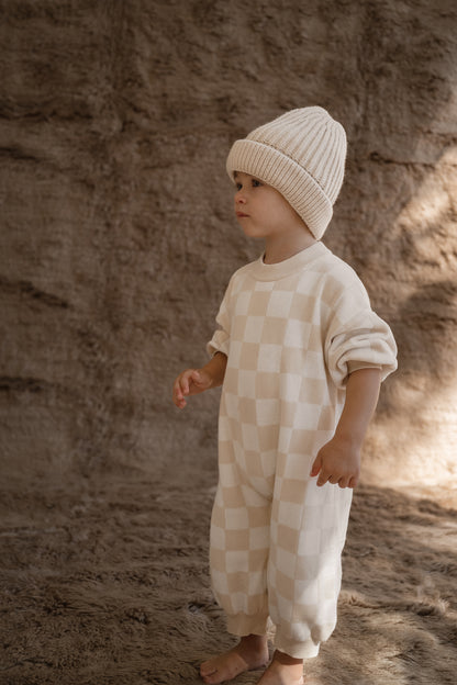CINNAMON BABY KNITTED LOUNGE SUIT - CREAM