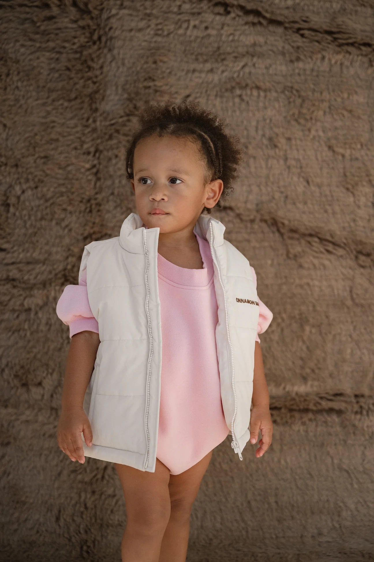 CINNAMON BABY LOGO ROMPER - PINK