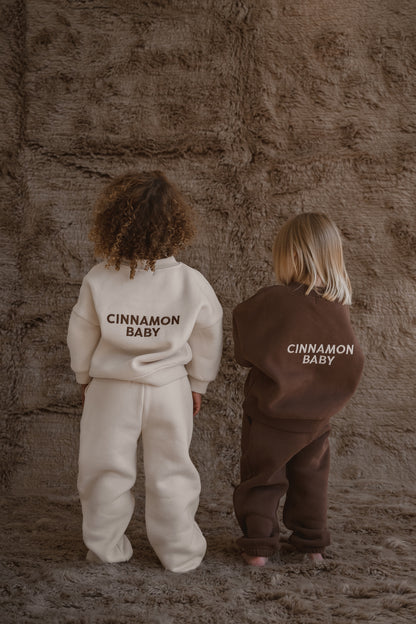 CINNAMON BABY LOGO TRACKSUIT - CREAM