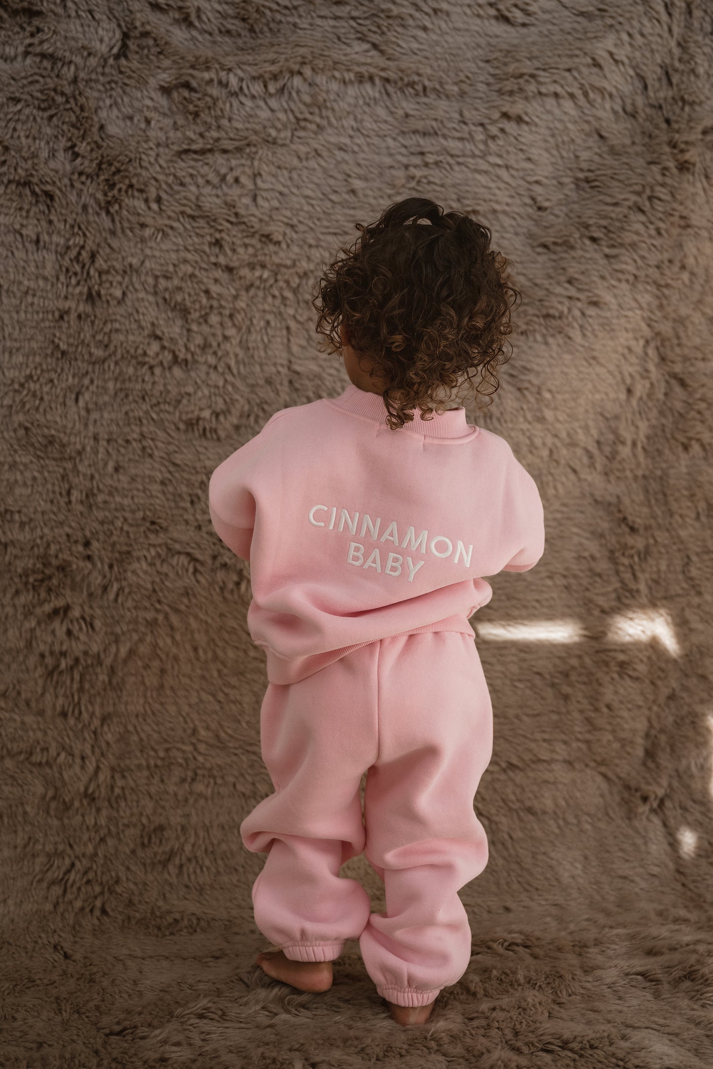 CINNAMON BABY LOGO TRACKSUIT SET - PINK