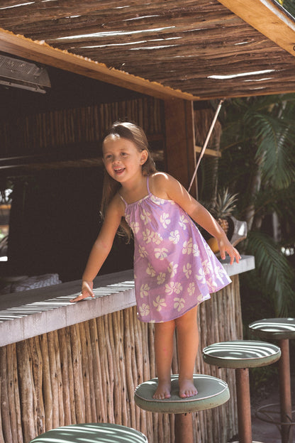 CINNAMON BABY LINEN DRESS | LILAC