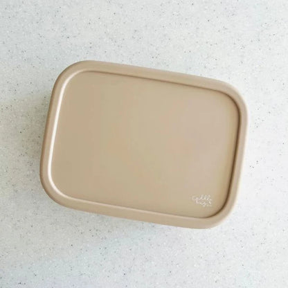 CUDDLEBUG & CO | STAINLESS STEEL BENTO BOX | ALMOND