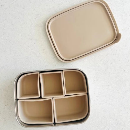 CUDDLEBUG & CO | STAINLESS STEEL BENTO BOX | ALMOND