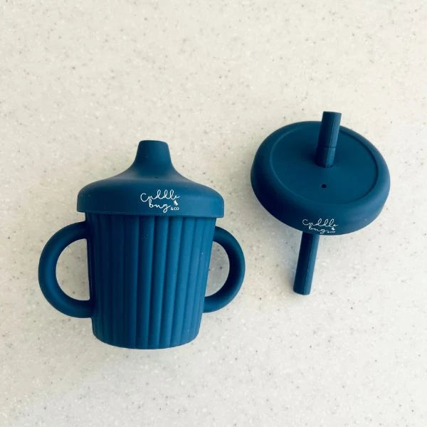 CUDDLEBUG & CO | STAINLESS STEEL SIPPY CUP | BLUEBERRY