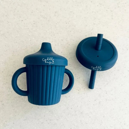 CUDDLEBUG & CO | STAINLESS STEEL SIPPY CUP | BLUEBERRY