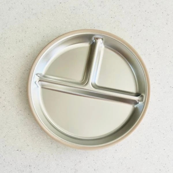 CUDDLEBUG & CO | STAINLESS STEEL SUCTION PLATE | ALMOND