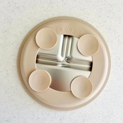 CUDDLEBUG & CO | STAINLESS STEEL SUCTION PLATE | ALMOND