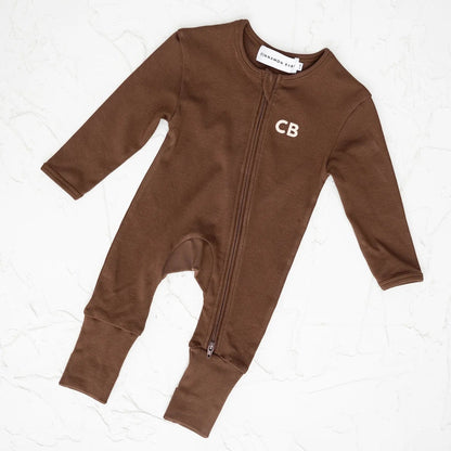 CINNAMON BABY GROWSUIT - CHOCOLATE