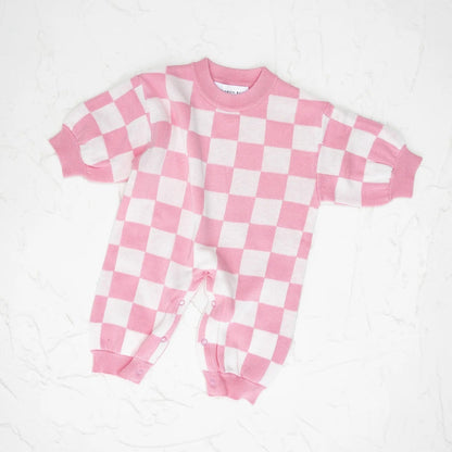 CINNAMON BABY KNITTED LOUNGE SUIT - BABY PINK