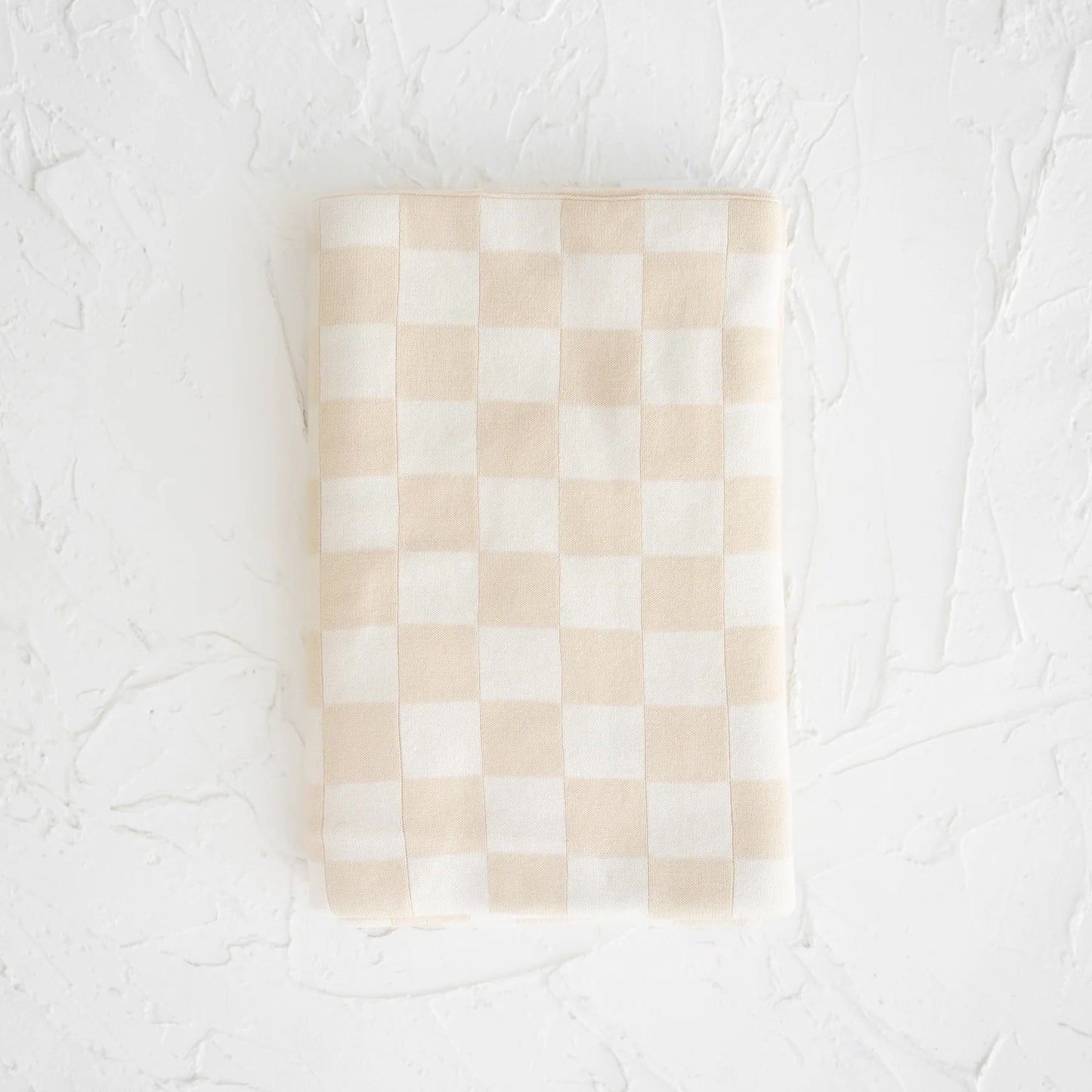 CINNAMON BABY KNITTED BLANKET - CREAM