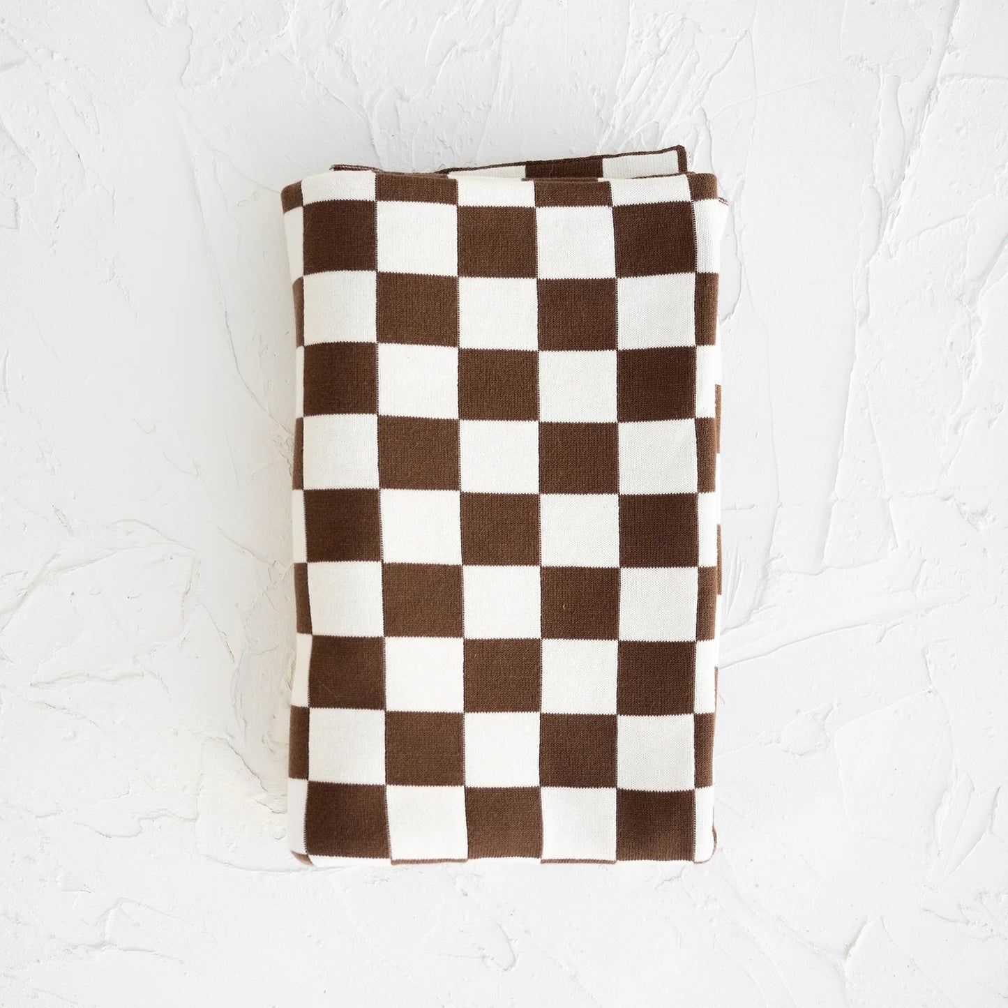 CINNAMON BABY KNITTED BLANKET - CHOCOLATE