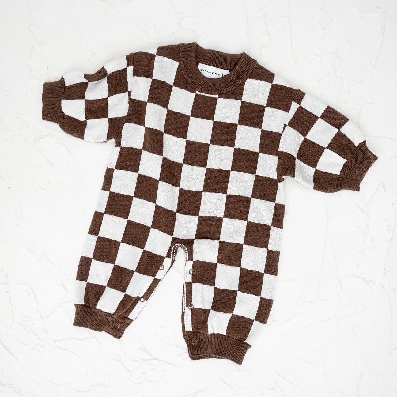 CINNAMON BABY KNITTED LOUNGE SUIT - CHOCOLATE
