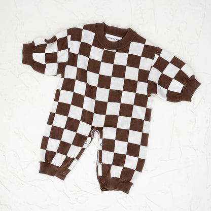 CINNAMON BABY KNITTED LOUNGE SUIT - CHOCOLATE