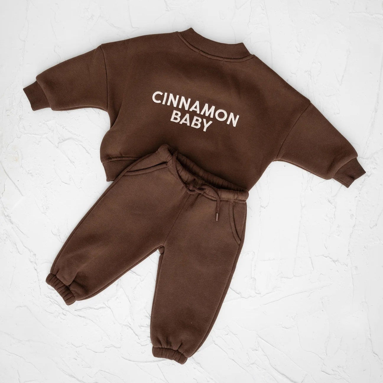 CINNAMON BABY LOGO TRACKSUIT SET - CHOCOLATE