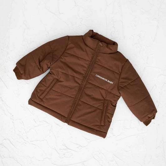 CINNAMON BABY PUFFER JACKET | CHOCOLATE