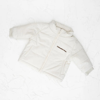 CINNAMON BABY PUFFER JACKET | BEIGE