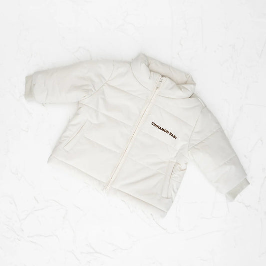 CINNAMON BABY PUFFER JACKET | BEIGE