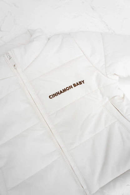CINNAMON BABY PUFFER JACKET | BEIGE
