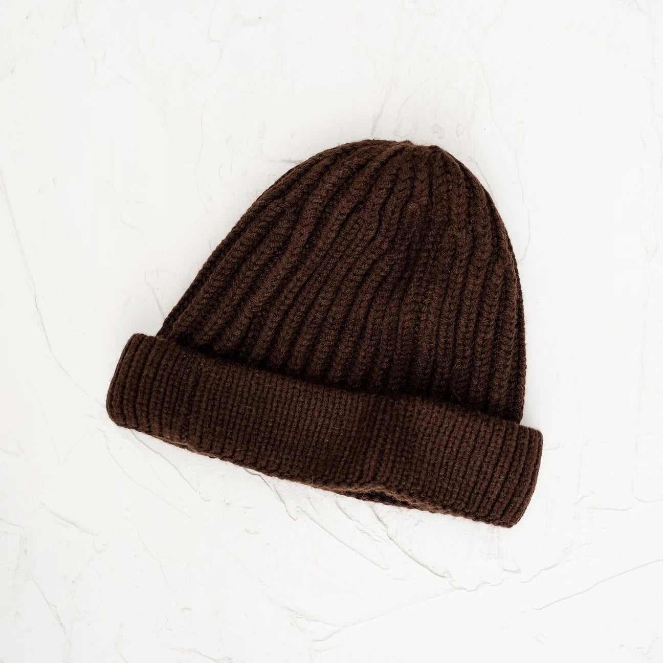 CINNAMON BABY CHUNKY BEANIE - CHOCOLATE