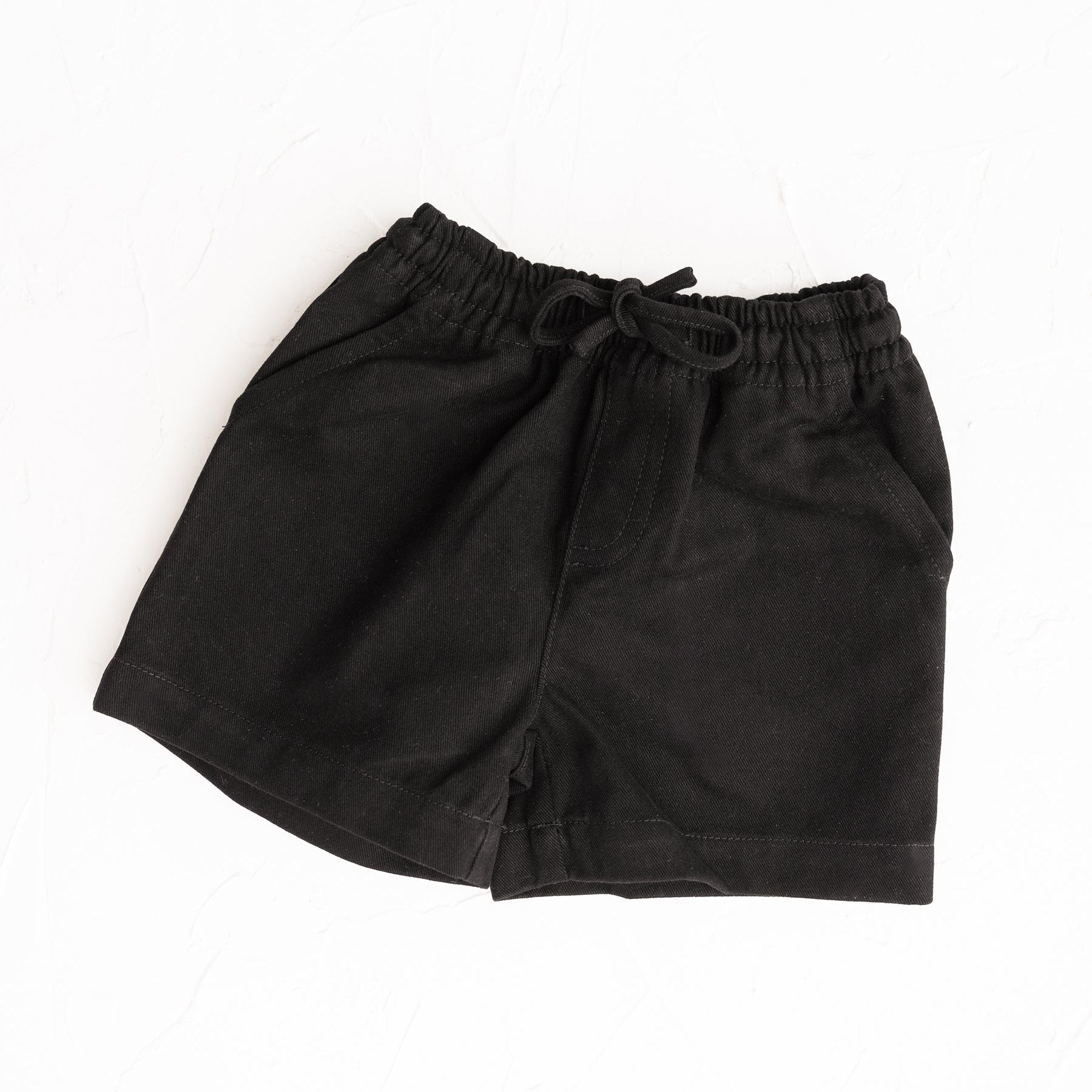 Black shorts on a white background