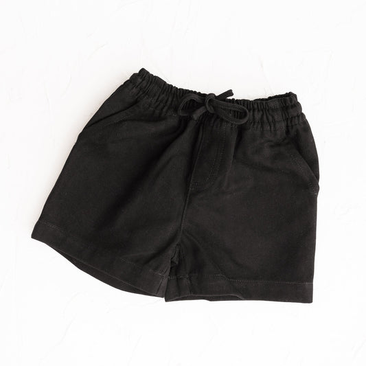 Black shorts on a white background