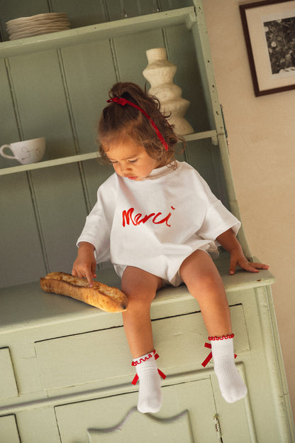 CINNAMON BABY TSHIRT ROMPER | MERCI