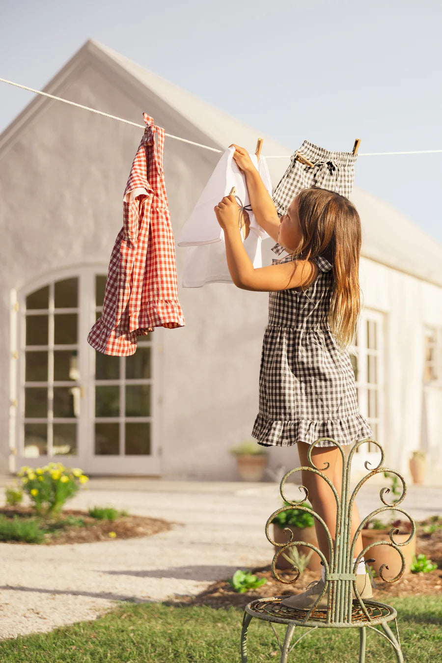 CINNAMON BABY GINGHAM DRESS | BLACK