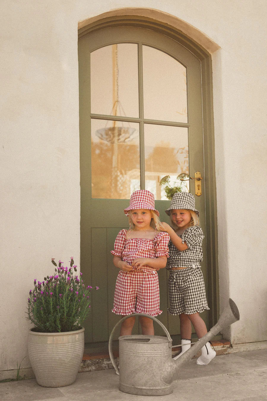 CINNAMON BABY FRILL SHORTS | BLACK GINGHAM